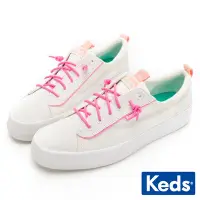 在飛比找Yahoo奇摩購物中心優惠-Keds KICKBACK 舒適免綁帶水洗感休閒鞋-白