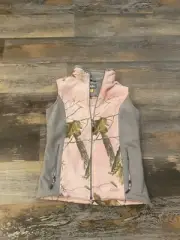 CABELA’S NWT Camo Fleece Vest Realtree AP Pink Women's Medium Full Zip