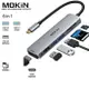 【日本代購】適用於 MacBook Air/Pro、iPad M1/M2、Thunderbolt 筆記型電腦的 MOKiN USB-C 集線器擴充座 - 配備 HDMI 4K、DP、100W PD、SD/TF、RJ45