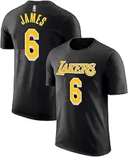[Outerstuff] Lebron James Los Angeles Lakers Black Youth 8-20 Name and Number Home Player Jersey T-Shirt