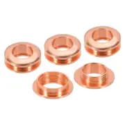 10mm(2/5 Inch) Brass Hole Eyelets, 4 Pcs Arc Surface Grommets, Red Copper