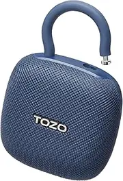 [TOZO] PE1 Portable Bluetooth Speakers with Adjustable Carabiner, Mini Bluetooth Wireless Shower Speaker with IPX8 Waterproof, 32H Playtime Punchy Bass Audio Speaker for Home, Outdoor and Travel, Blue