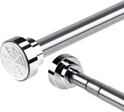 Shower Curtain Rod 107CM-170 CM, Never Rust Non-Slip Spring Tension Curtain Rod