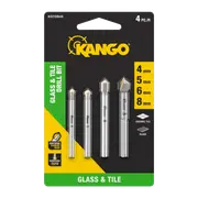 Kango 4pc Glass & Tile Drill Bit Set (4mm,5mm,6mm,8mm)