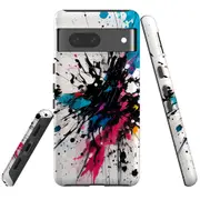 For Google Pixel 7 Tough Protective Cover, Dark Splatter