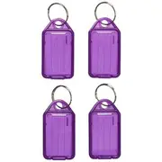 J.Burrows Key Tags Purple 4 Pack