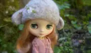OOAK Custom Middle Blythe Doll Needle Felted Lamb Wool HAT/Helmet by ~ Tutubella