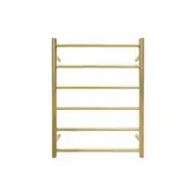 Retro Fit Brushed Gold PVD 6 Bar Non Heated Towel Rail – Round