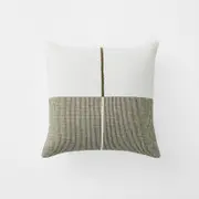 Sheridan Hiscoe Square Cushion in Olive Cotton/Polyester