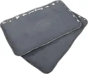 ZAROCRUS Large Vintage Melamine Serving Platter, Set of 2, 17x10 Inch Melamine Rectangular Serving Platter and Trays .Cool Gray