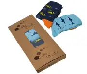 Mysocks Kids 2 Pairs Crab Fish Pattern Fun Design Socks