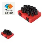 Versatile 19-Piece SAE Impact Socket Set - Cr-Mo Steel & Heavy Duty Storage Case