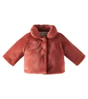 [Bonpoint] Bonpoint Baby Douceur faux fur coat M 6 red