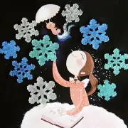 20 Glitter Snowflake Resin Charms Christmas Flatback Embellishment Ornaments