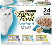 Purina Fancy Feast Gravy Wet Cat Food Variety Pack, Seafood Grilled Collection -