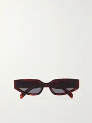 [CELINE Eyewear] CELINE Eyewear - Triomphe Cat-eye Acetate Sunglasses - Brown - One size One size Brown