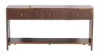 Frazer Walnut Console Table with 3 Drawers - 150cm