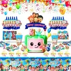 Cocomelon Party Supplies Tableware Balloons Tablecloth Kids Birthday Decoration