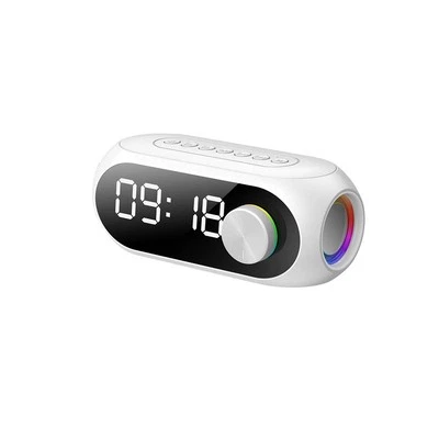 Alarm Clock Portable Bluetooth Speaker Radio FM Subwoofer Sound Box Music 2878