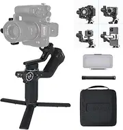 FeiyuTech Official SCORP Mini 2 Kit, Gimbal Stabilizer with 3 axis, All in One Gimbal for Mirrorless Cameras,Smartphone,Action Cameras,Built-in AI Tracker,with Carrying Case,Black