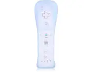 Game Left and Right Hand Handle Straight Handle Handle Curved Handle with Silicone Sleeve and Hand Rope Suitable for WII Host-White