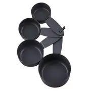 4pc Ladelle Essentials Measuring Cups Kitchen Cooking Utensil Set Charcoal