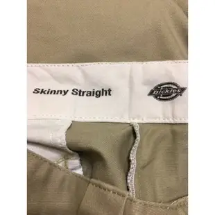 DICKIES  skinny straight  卡其色工作褲