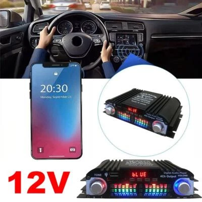 Peak Power Bluetooth HiFi Sound Amplifier 4 Channel Audio Karaoke Digital B2D5
