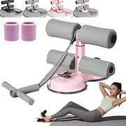 Ab Training Auxiliary Device, Portable Sit up Exercise Equipment, Multi-functional Adjustable Ab Trainer Equipment, with Suction Cup and Resistance Band, for Home & Gym