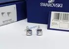 Swarovski Glance Stud Pierced Earrings Clear Crystal Rhodium Plated NEW 5272102