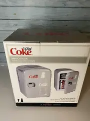 Portable Diet Coke Coca-Cola Mini Fridge Refrigerator Car Home 12V 110V Cooler