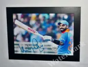 Virat Kohli India Indian Cricket Team Signed Picture UV Protected Black Frame