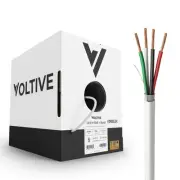 Voltive 18/4 Speaker Wire - CL3 - In-Wall/Direct Burial - OFC - 500ft - White