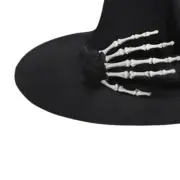 Skull Hand Flower Pointed Witch Hat Masquerade Party Hat RolePlaying Wizard Hat