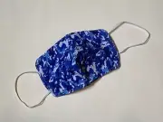 New Men’s Camouflage Blue Reusable Face Mask