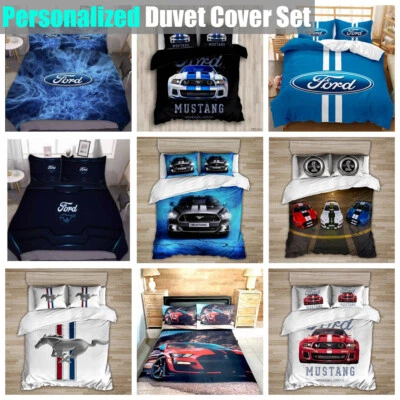Ford Mustang Doona Quilt/Doona/Duvet Cover Bed Set Pillowcase Single Double King