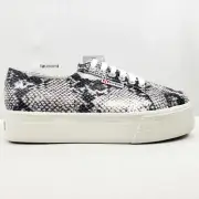 SUPERGA Platform White/Black Snake Skin Print Sneaker 2790 PUFANW [8.5|9.5]