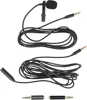 CATIEBYE 2-pack Omnidirectional Mic for Recording Phone Microphone Kit for Live Streaming and Interviews
