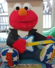 Vintage Rock & Roll Elmo with Guitar by Tyco