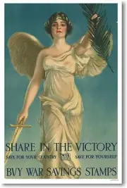 Share in the Victory - Buy War Savings Stamps - NEW Vintage WWI Art Print POSTER