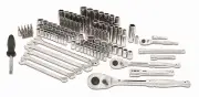 Master Mechanic TV1184829 118-Pc. Mechanics SAE/Metric Socket Tool Set, 1/4, 3/8