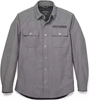 HARLEY-DAVIDSON Men's Riding Operative Shirt Jacket Biker Jacket Men's Protective Jacket Protectors Motorcycle Shirt Back Pocket
