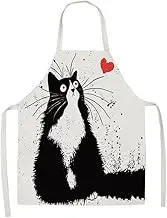 Women's Apron, Cat Cartoon Apron Kitchen Cooking Baking Apron for Women Men