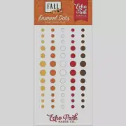 Fall Autumn Enamel Dots Brown Orange Tan Peach Leaves Echo Park Stickers