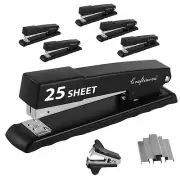 Stapler Metal Desktop Stapler 25 Sheet Capacity Black Stapler Heavy Duty With 20