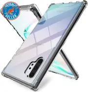 Galaxy Note 10+ Plus/5G Case Clear, Slim Hybrid Crystal Clear TPU Cover with Rei