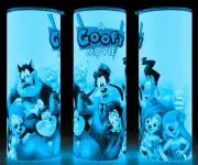 Glow in the Dark Goofy Movie Max & Roxanne Cartoon Travel Coffee Cup Mug Tumbler