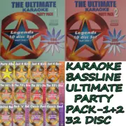 LEGEND ULTIMATE PARTY VOL-1+2 and BASSLINE KARAOKE CD+G 32 DISC guys,girls 80"s+