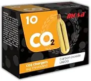 Mosa CO2 Beers Chargers Threaded 16g Food Grade 10 Pack (10 Bulbs)