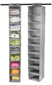 10 Shelf Hanging Hat Organizer Rack for Baseball Caps Towels Shoes Toys